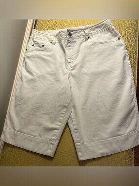 Rafaella White 5 Pocket Jean Shorts